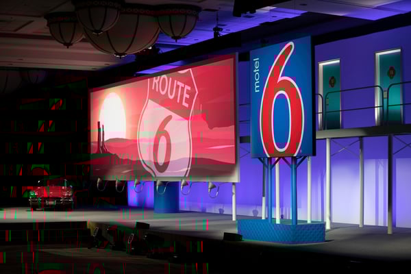 route 66 themed event stage