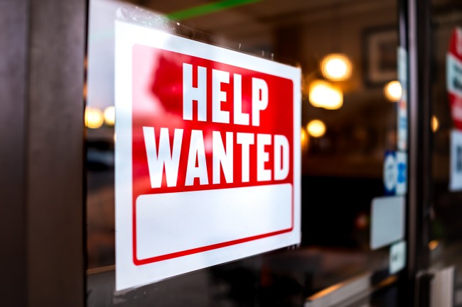 2- Help wanted sign