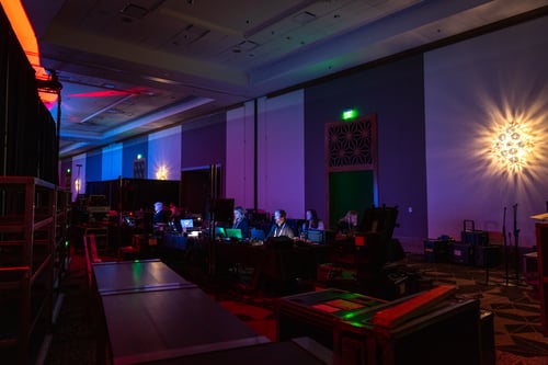 backstage operations for corporate awards program