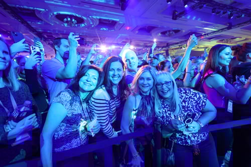Excited crowd enjoying live event