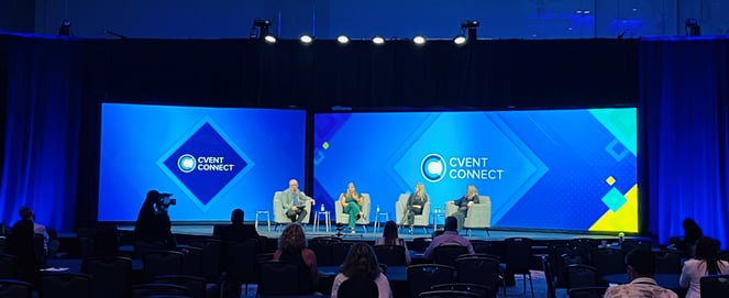 Cvent CONNECT panel on stage