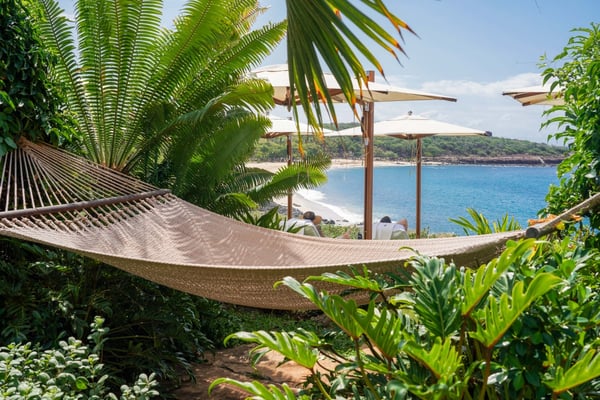 MAKAI beach on a hammock at incentive program