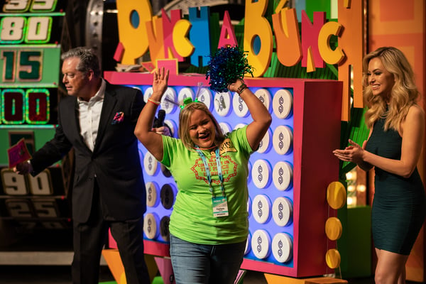 excited attendee playing the Price is Right activation