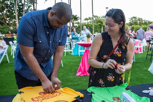 custom tshirt activity at incentive trip