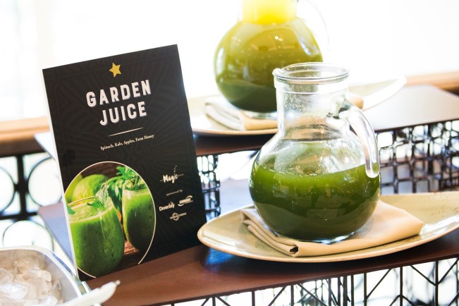 health and wellness area at corporate event- garden juice (magic within 2017)
