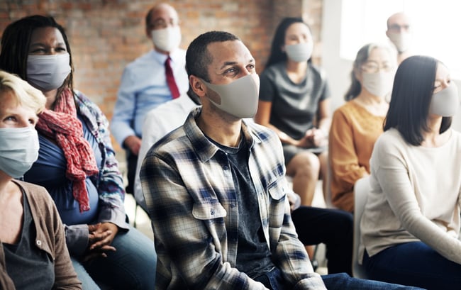 masked meeting AdobeStock_410062997