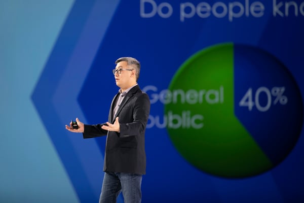 presenter on stage
