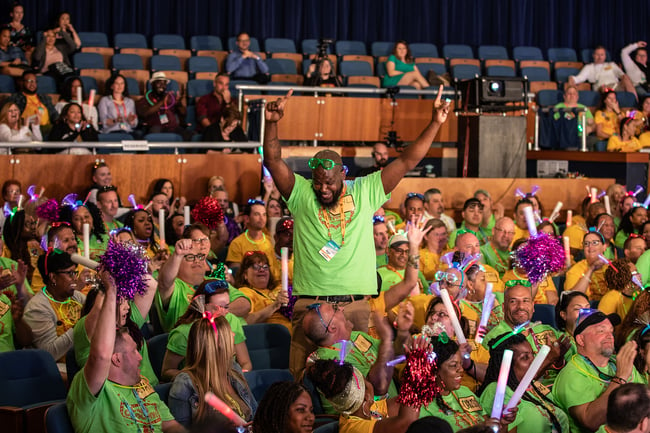 excited attendee during Price is Right game