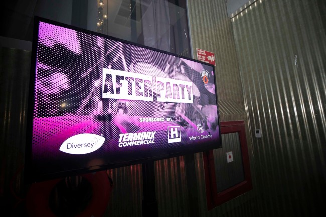 sponsorship package sign reading after party with list of event sponsors