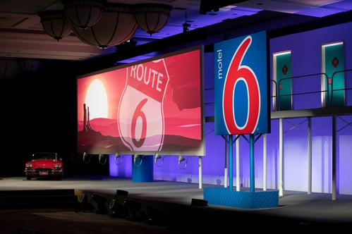 Stage setup for Motel 6