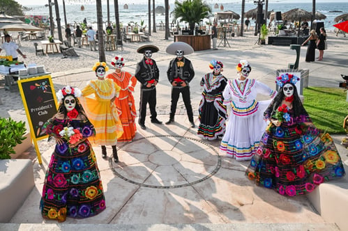 Group of people dressed in authentic clothing